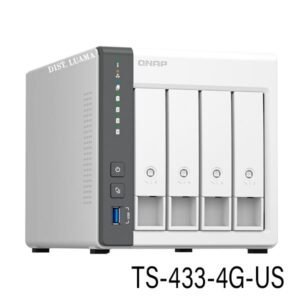Servidor NAS QNAP TS-433-4G ARM Cortex A55 4C/2GHz 4GB RAM(On-Board) Bahias 4x3.5” SATA