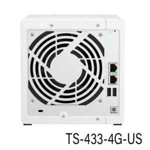Servidor NAS QNAP TS-433-4G ARM Cortex A55 4C/2GHz 4GB RAM(On-Board) Bahias 4x3.5” SATA
