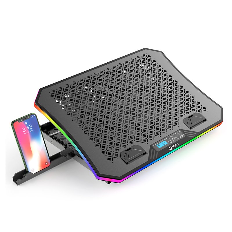 Cooler TEROS TE-7130N, compatible con notebooks de hasta 15.6”, 3 fan de 11 cm