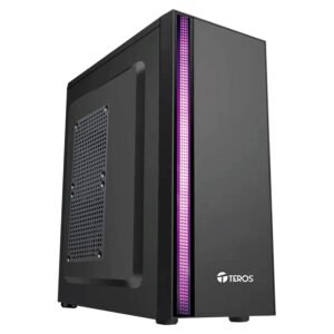 Case TEROS TE-1075N, Mid Tower, ATX, 250 W, USB 3.0 / 2.0, audio, negro.