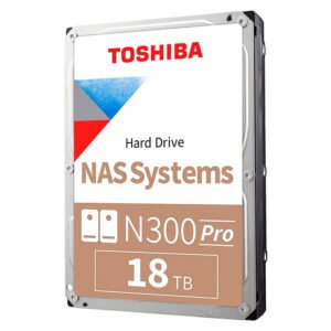 Disco duro Toshiba N300 PRO NAS, 18TB, SATA 6.0Gb/s, 7200rpm, 512MB Cache, 3.5”.