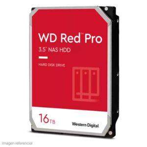 Disco duro Western Digital Red Pro NAS, WD161KFGX, 16TB, SATA, 7200rpm, 3.5”, Cache 512MB.