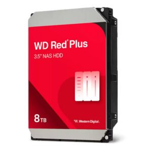 Disco Duro Western Digital Red Plus NAS, WD80EFPX 8TB SATA 6Gb/s 5640RPM 3.5” 256MB Caché