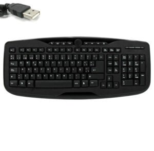 Teclado Ecotrend 619M, USB, Español, Negro, Multimedia.