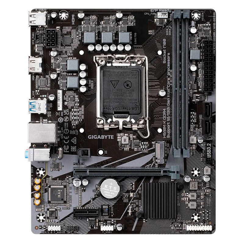 Motherboard Gigabyte H610M K DDR4 (rev. 1.0) Chipset Intel H610, LGA1700, Micro ATX