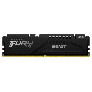 Memoria Kingston Fury Beast 16GB, DDR5-5200MT/s, PC5-41600, CL40, 1.25V, 288-Pines,XMP 3.0