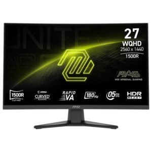 Monitor Curvo MSI MAG 275CQF E18, 27” WQHD Rapid VA, 180Hz, HDMI x2/DP x1/Headphone-out x1