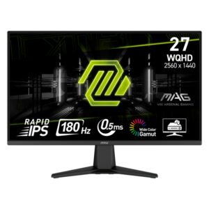Monitor plano gaming MSI MAG-275QF, 27” WQHD Rapid IPS, 180 Hz, 0.5 ms, HDMI, DP
