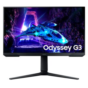 Monitor plano gaming SAMSUNG Odyssey G3, 24” FHD VA, 180Hz, 1ms, HDMI, DP