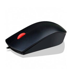 Mouse Lenovo Essential, Sensor Optico (1600dpi), USB, Ergonomico, Ambidiestro, Color Negro