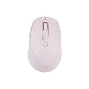 Mouse inalámbrico TEROS TE-1234S, 2.4GHz, 6 botones, USB, rosado
