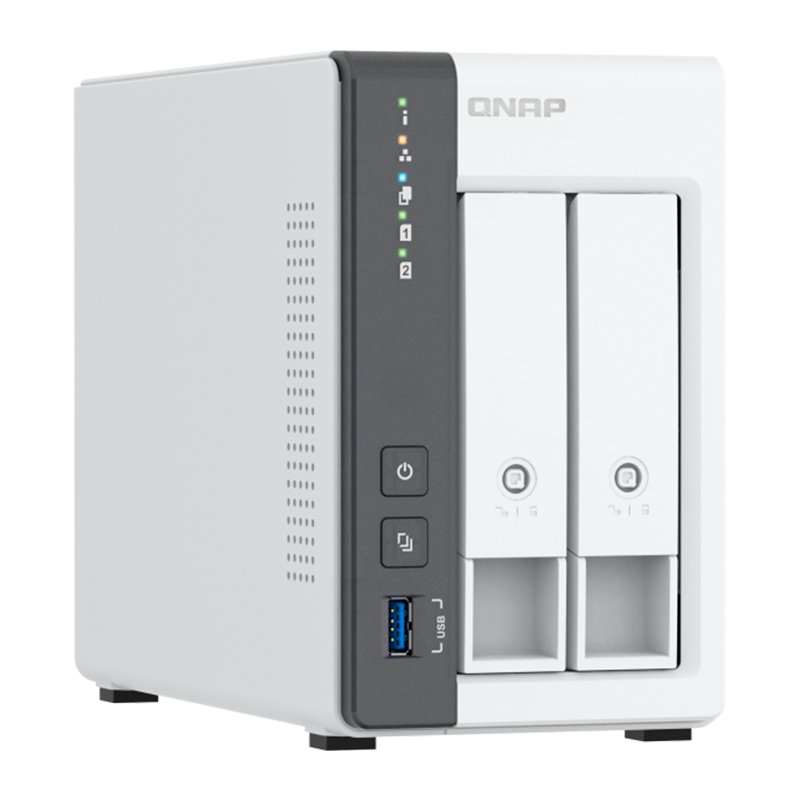Servidor NAS QNAP TS-216G, ARM Cortex A55 4C/2GHz, 4GB RAM (On-Board), Bahias: 2x3.5” SATA