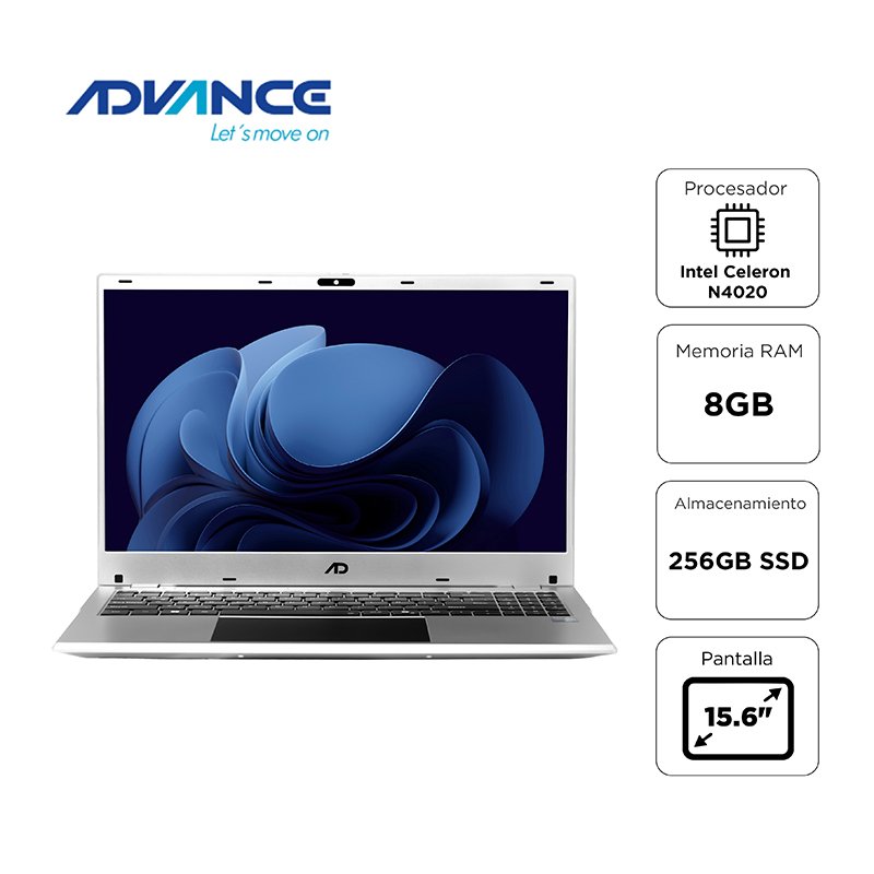 Notebook Advance NV9855 15.6” Celeron N4020 1.10 GHz 8GB RAM 256GB SSD