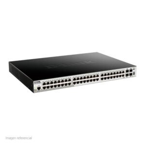 Switch D-Link DGS-1510, 48 RJ-45 GbE, 4 puertos 10G SFP+, PoE.