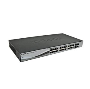 Switch Web Smart D-LINK DGS-1210-28, 24 RJ-45 LAN GbE, y 4 puertos SFP, autovoltaje.