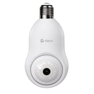 Cámara foco inteligente TEROS TE-90604W, socket E27, 3 MP, luz LED 5W, Wi-Fi