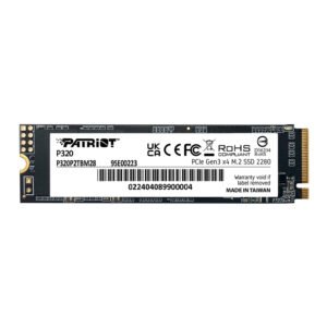 Unidad en estado sólido PATRIOT P320, 256GB, M.2 2280 PCIe Gen 3 x4 NVMe 1.3