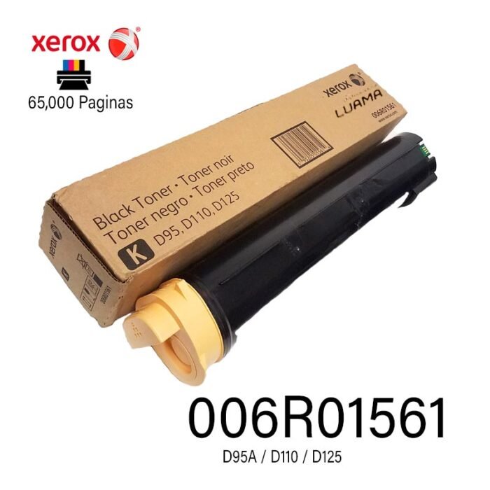 Tóner Xerox 006R01561 Negro Para D95A/D110/D125 Original 65.000 Pag