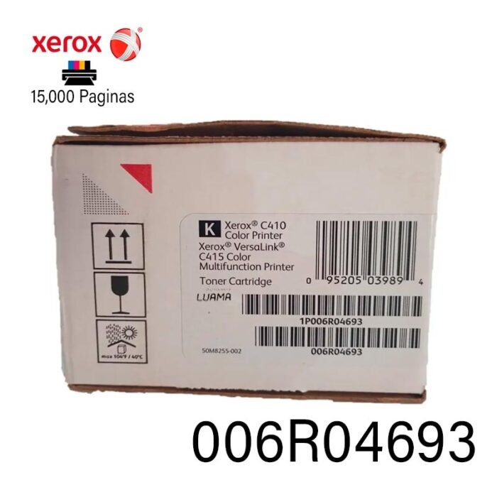 Tóner Xerox 006R04693 Negro Original Metered 15k Paginas Tóner Xerox 006R04693 Negro Original Metered 15k Paginas