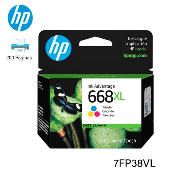 Kit Tinta HP 668XL (7FP38VL-7FP39VL) Black y Tricolor DeskJet 6575 Original Kit Tinta HP 668XL (7FP38VL-7FP39VL) Black y Tricolor DeskJet 6575 Original