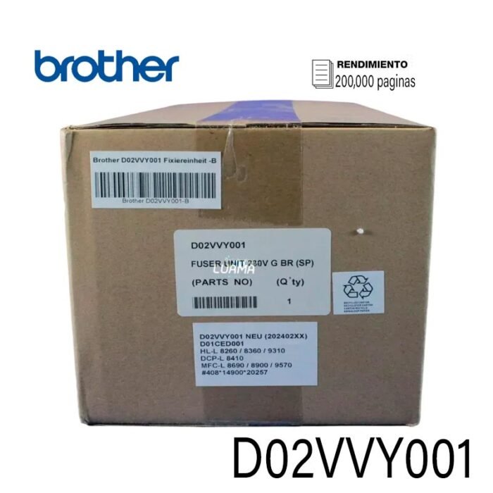 Unidad De Fusor Brother MFC-L8900CDW / MFC-L9570CDW (D02VVY001) (220V) Fuser Unit